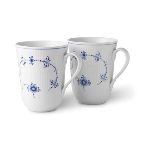 Royal Copenhagen - Blue Fluted Plain - Mugs - Set of 2