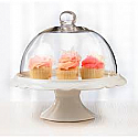 Intercontinental - Bianco - Cake Plate and Dome